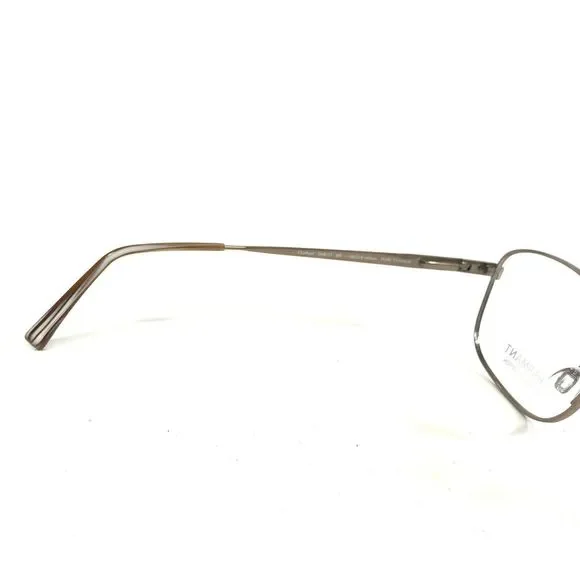 Charmant Eyeglasses Frames CH8177 BR Shiny Brown Gold Square Full Rim 58-19-145